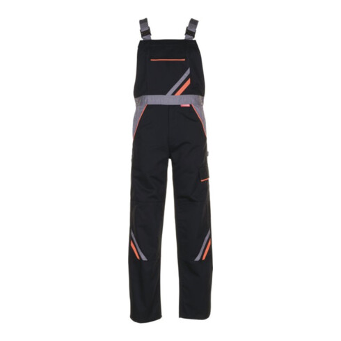 Planam Latzhose Visline schwarz/orange/zink