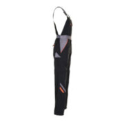 Planam Latzhose Visline schwarz/orange/zink-2