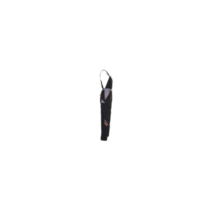 Planam Latzhose Visline schwarz/orange/zink