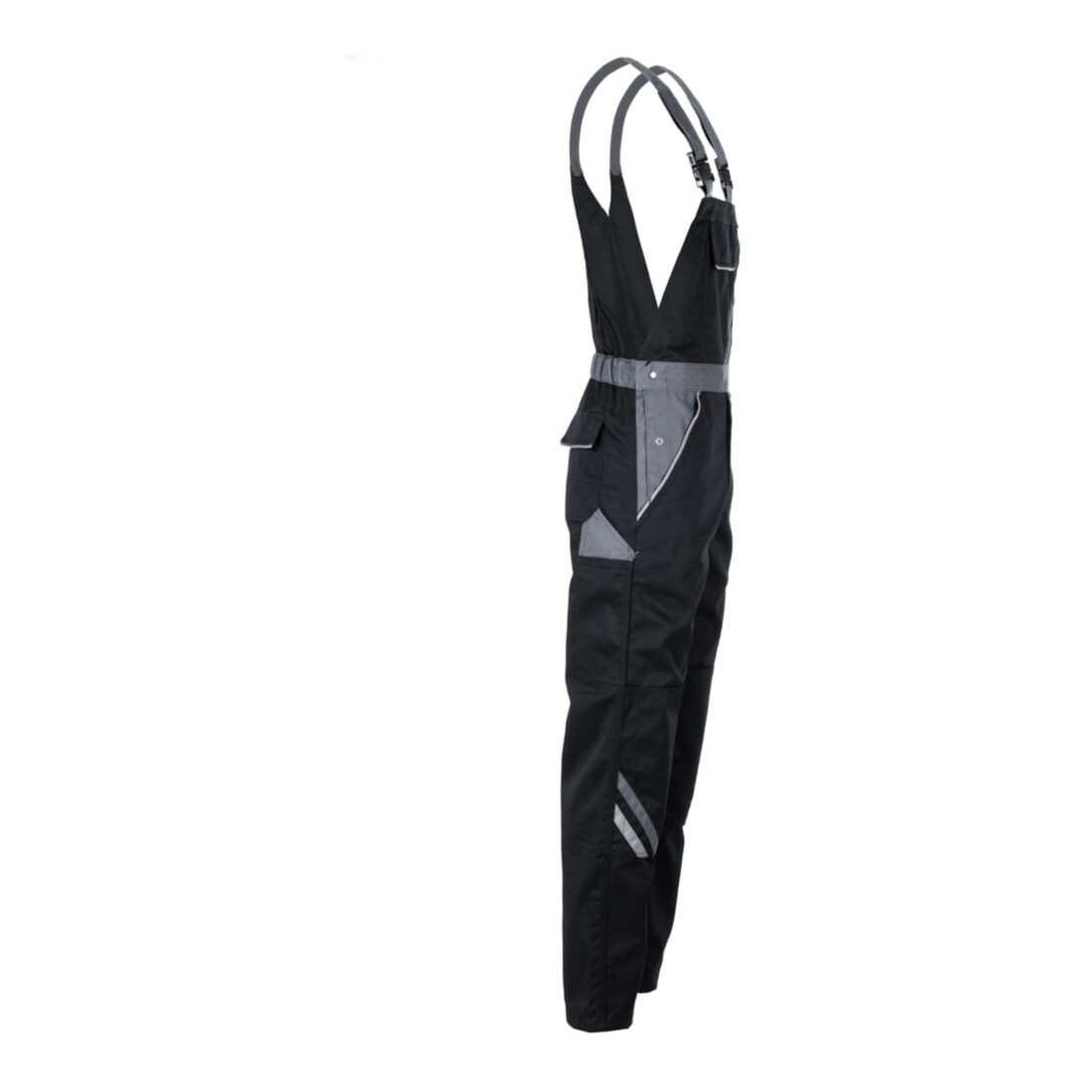 Planam Latzhose schwarz/schiefer/zink