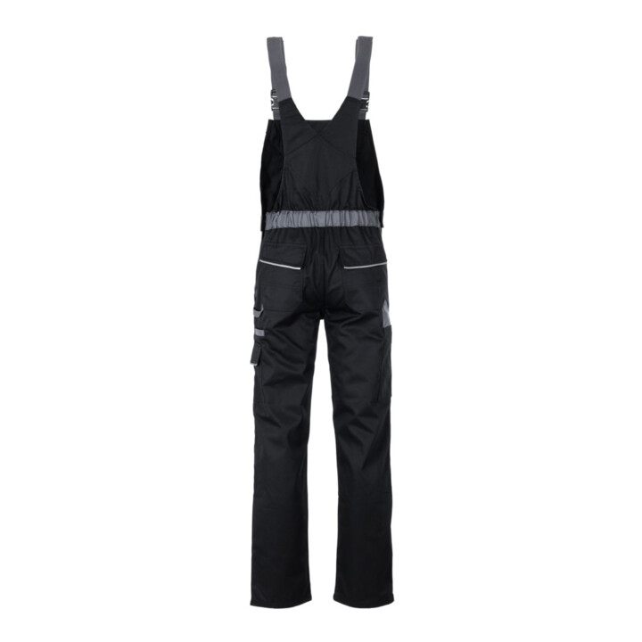 Planam Latzhose schwarz/schiefer/zink