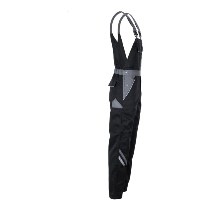 Planam Latzhose schwarz/schiefer/zink