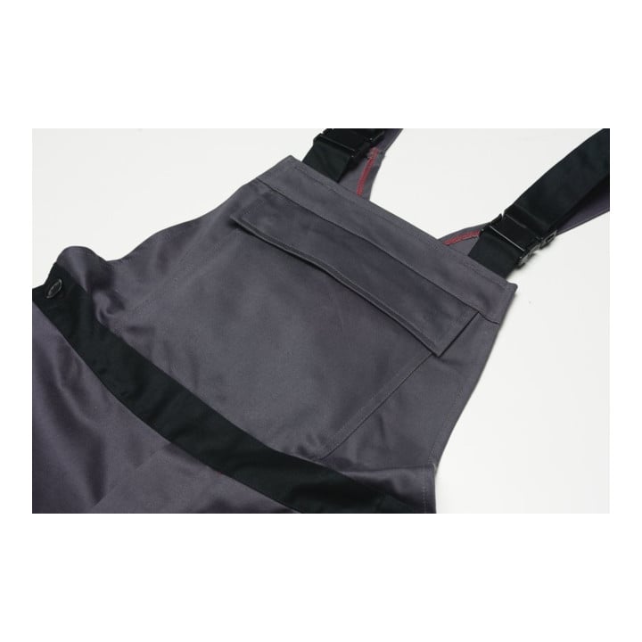 Planam Latzhose Weld Shield grau/schwarz 50