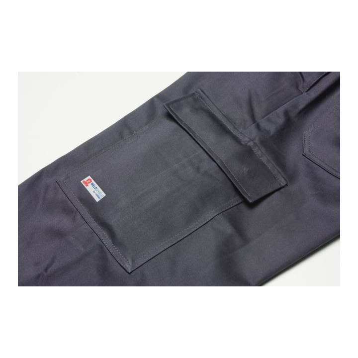Planam Latzhose Weld Shield grau/schwarz 50