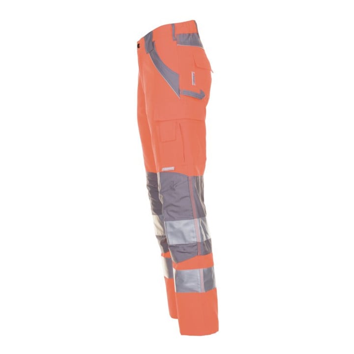 Planam Pantalon de signalisation Plaline, orange / zinc, Taille de confection DE: 60