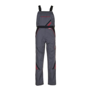 Planam Pantaloni con bretelle Highline ardesia/nero