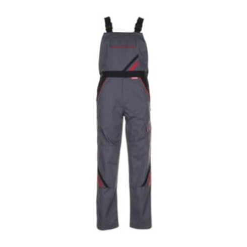 Planam Pantaloni con bretelle Highline ardesia/nero