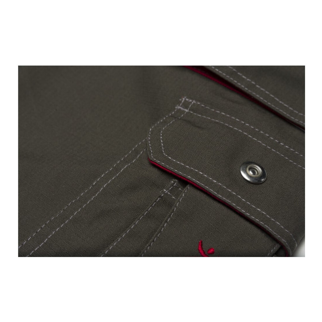 Planam Latzhose Basalt kornblau/rot