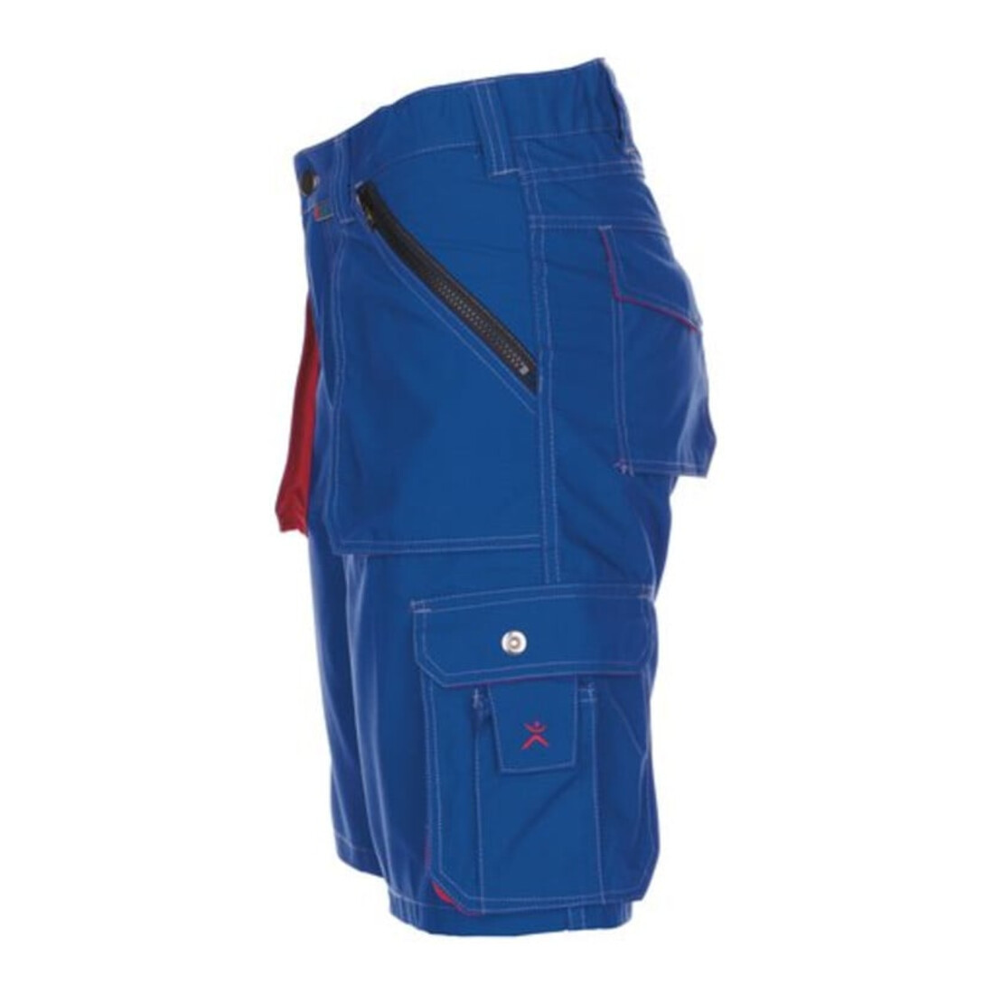 Planam Latzhose Basalt kornblau/rot