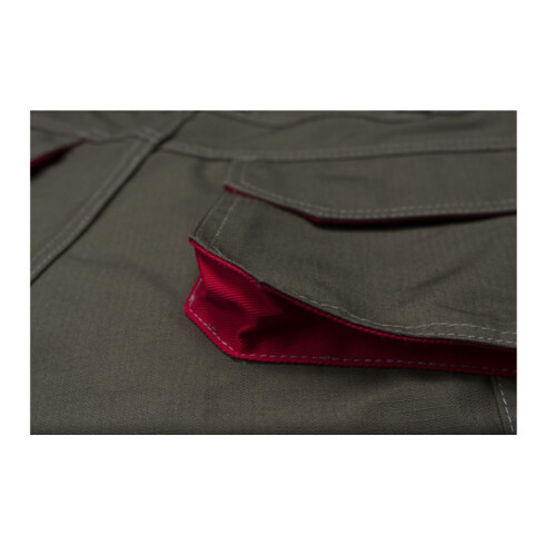 Planam Latzhose Basalt kornblau/rot