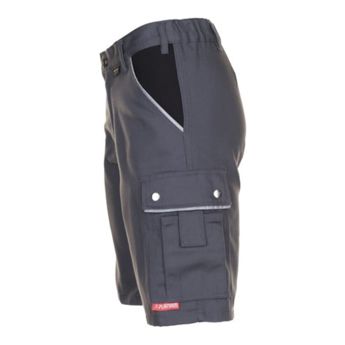 Planam Shorts Canvas 320 grau/schwarz XXXL