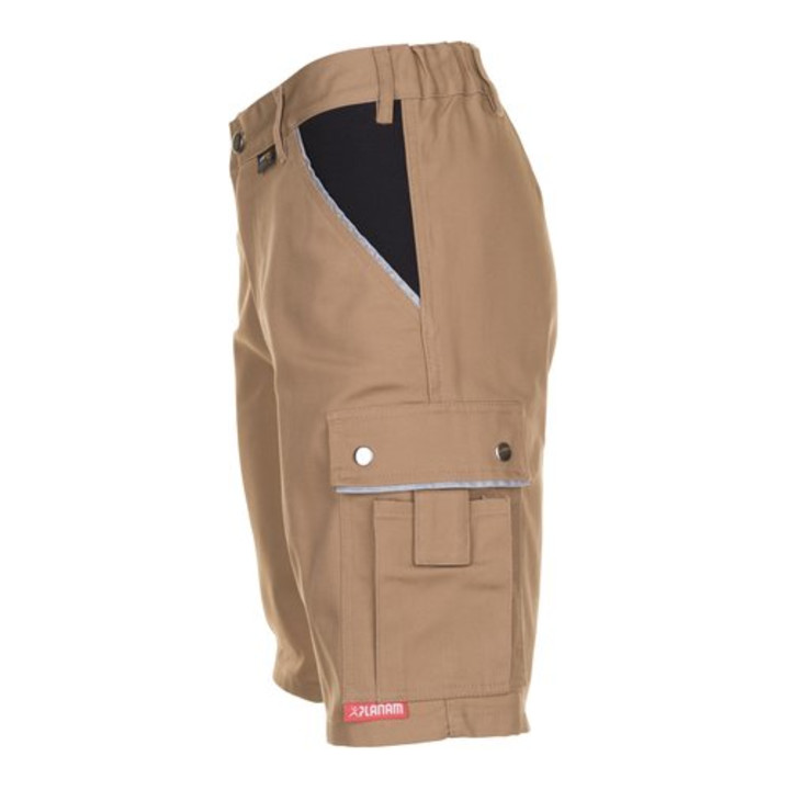 Planam Shorts Canvas 320 khaki/schwarz