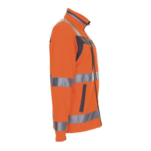 Planam softshell jas met hoge zichtbaarheid Plaline oranje/kleurig