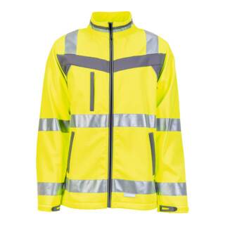 PLANAM Veste de signalisation softshell Plaline, jaune / ardoise, Taille unisexe : M