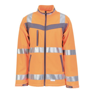 Planam Warning Protection Softshell Jacket Plaline orange/schiefer