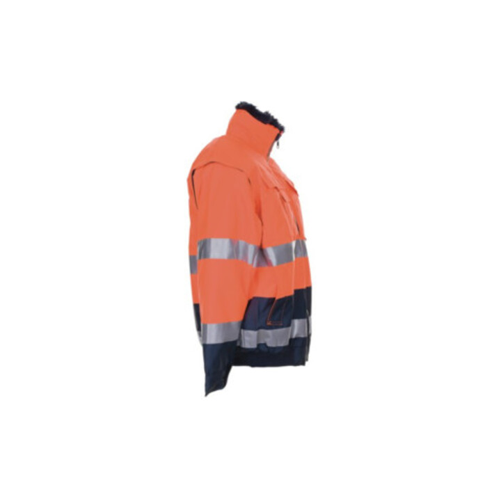 Planam Warnschutz-Comfortjacke EN471/343 orange/marine