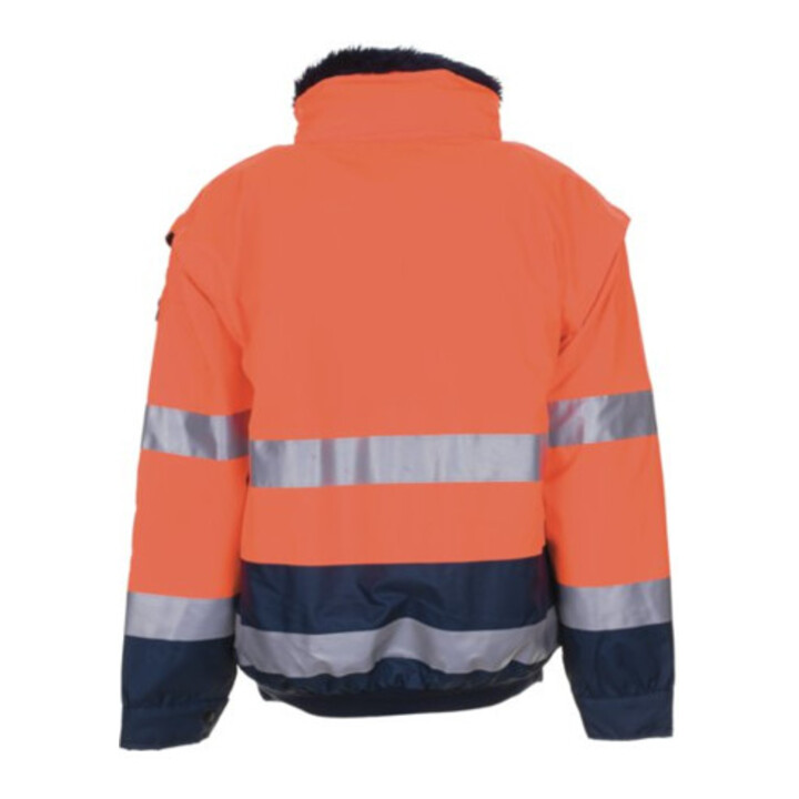 Planam Warnschutz-Comfortjacke orange/marine
