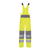 Planam Warnschutz Latzhose Plaline gelb/zink-2