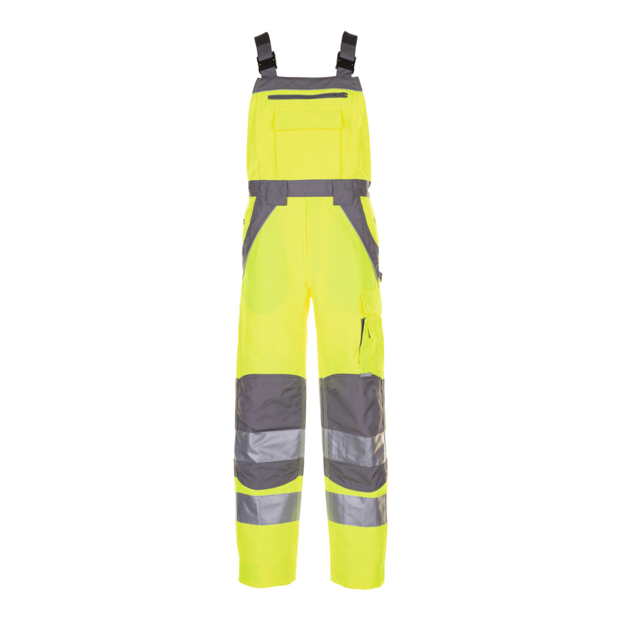 PLANAM Warnschutz-Latzhose Plaline, gelb / zink, Konfektionsgröße DE: 58