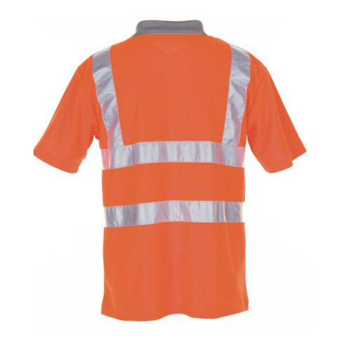 Planam Warnschutz Poloshirt orange/grau