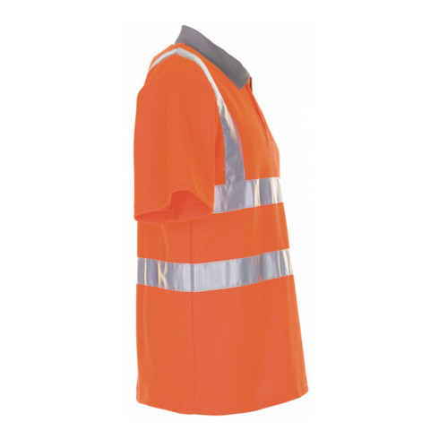Planam Warnschutz Poloshirt orange/grau