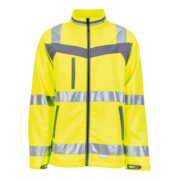 PLANAM Warnschutz-Softshell-Jacke Plaline, gelb / schiefer, Unisex-Größe: XL