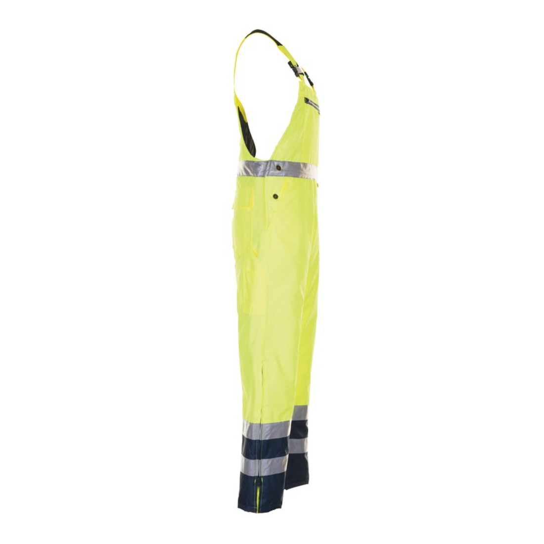 Planam Warnschutz-Winterlatzhose gelb/marine