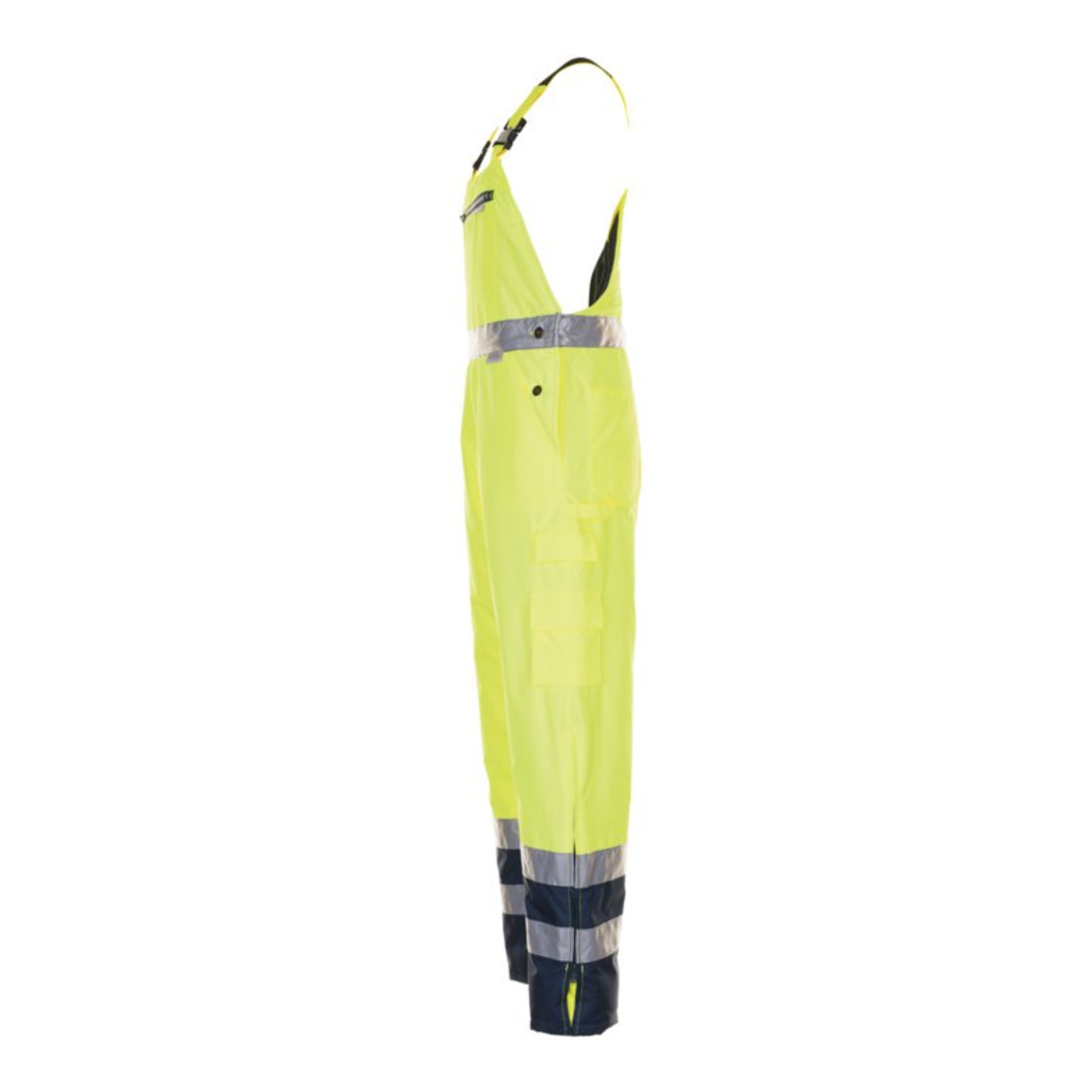 Planam Warnschutz-Winterlatzhose gelb/marine