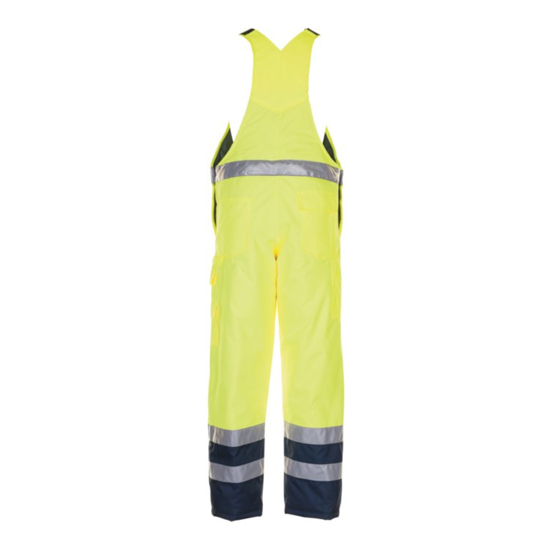 Planam Warnschutz-Winterlatzhose gelb/marine