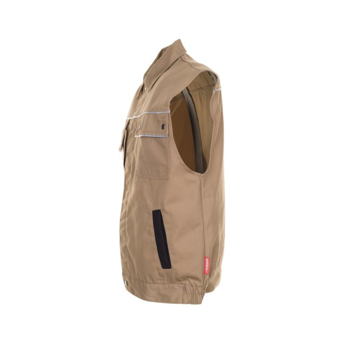 Planam Weste Canvas 320 S khaki/schwarz