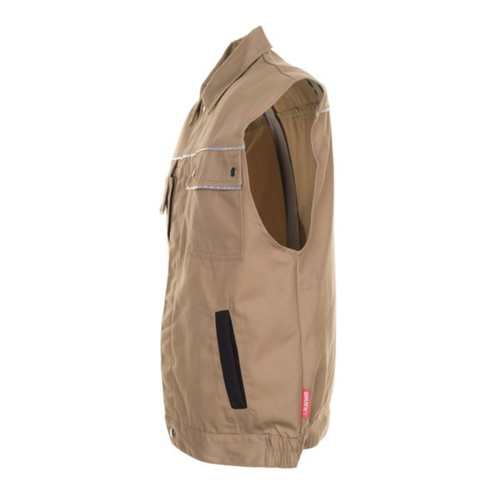 Planam Weste Canvas 320 S khaki/schwarz