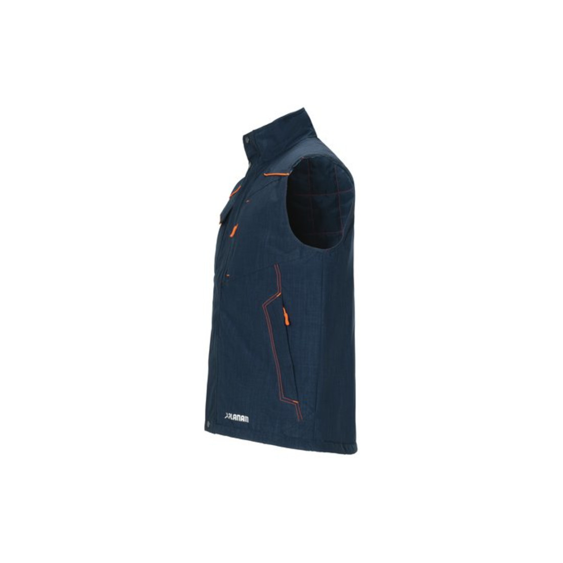 Planam Weste Outdoor Neon marine/orange
