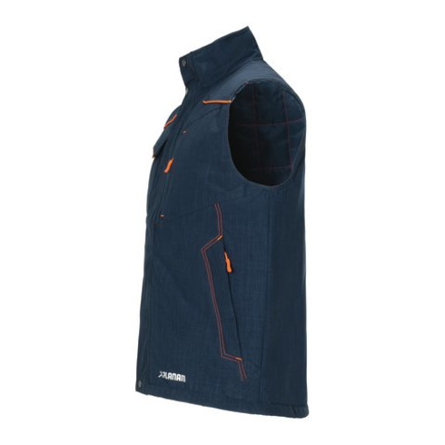 Planam Weste Outdoor Neon marine/orange