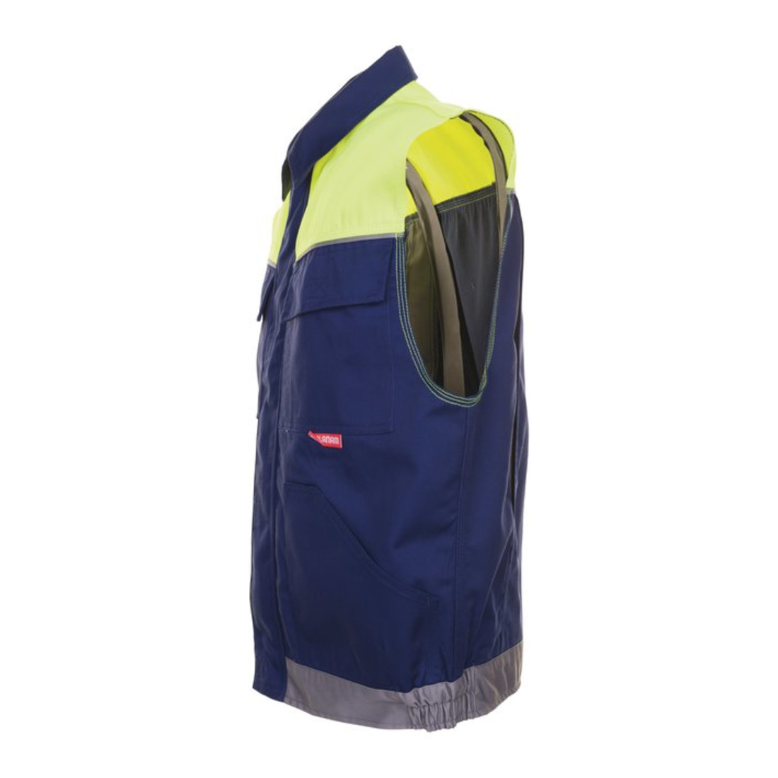 Planam Weste Visline marine/gelb/zink