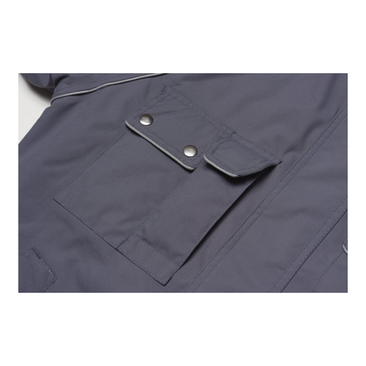Planam Winter Blouson Canvas 320 grau/schwarz