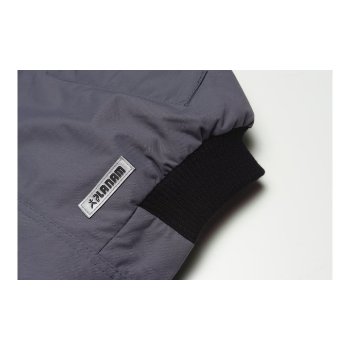 Planam Winter Blouson Canvas 320 grau/schwarz