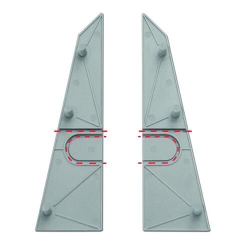 PLANET ASSA ABLOY Abdeckprofil Sockel, 950mm Aluminium silberfarbig eloxiert