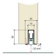 PLANET ASSA ABLOY Joint bas de porte FT, 850 mm Aluminium-4