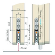 PLANET ASSA ABLOY Joint de seuil à descente US, 835 mm Aluminium-2