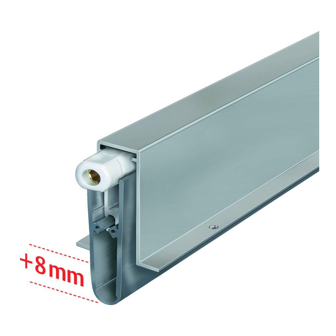 PLANET ASSA ABLOY Joint d'étanchéité basculant de porte FT, 1050 mm Aluminium