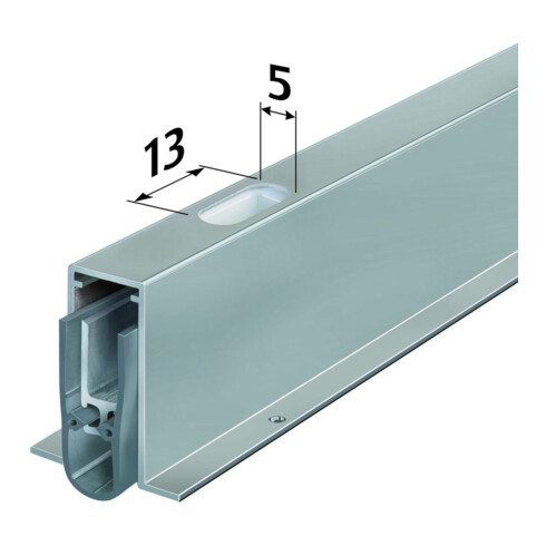PLANET ASSA ABLOY Joint d’étanchéité de porte FT, 750 mm Aluminium