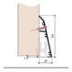 PLANET ASSA ABLOY Profil de finition plinthe, 1150 mm aluminium anodisé argenté