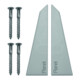 PLANET ASSA ABLOY Profil de recouvrement plinthe, 950 mm aluminium anodisé argenté-4