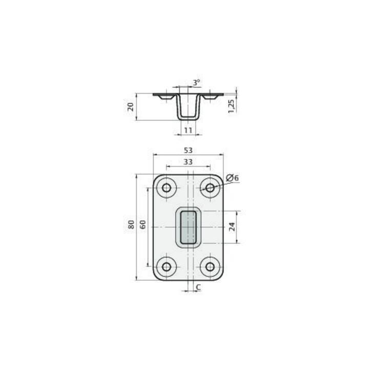 Planet Benne à fond plat BM Ø10INOX acier inoxydable plastique