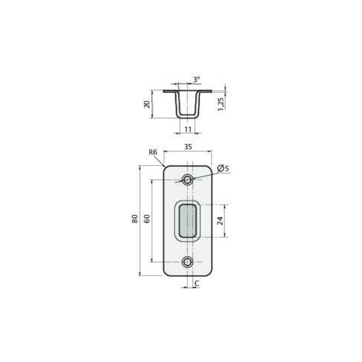 Planet Benne à fond plat BM Ø10INOX acier inoxydable plastique