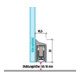 Planet Joint de porte KG-SM-RD 459 mm gris silicone anodisé