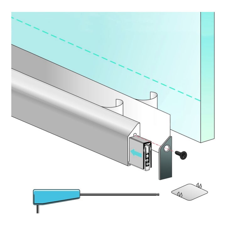 PLANET Türdichtung KG-SM-Set schmal FH 959mm Silikon grau