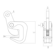Planeta Pince de levage HPC-2-2 Capacité 2000 kg-3