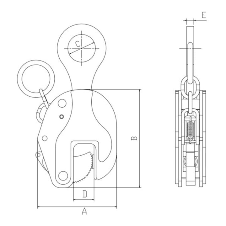Planeta Pince de levage VLC-1 Capacité 1000 kg