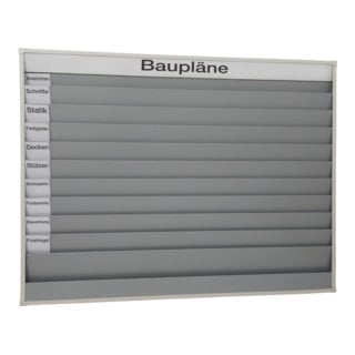 Tableau de planification Eichner A4 pour plans de construction 6 rails
